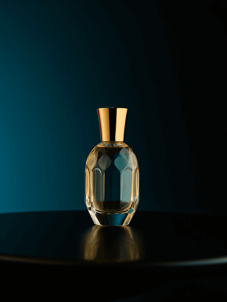 عطر مِسك الروز - زجاجة كريستال ذهبية وفيروزية